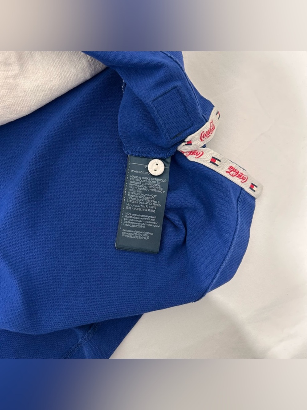 Tommy Hilfiger x Coca Cola Cropped Colorblock Rugby Shirt Embroidered Small - Picture 5 of 7